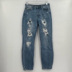 Judy blue distressed boyfriend‎ fit jeans 1/25